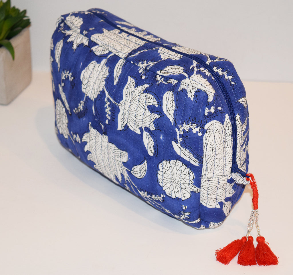 Crescent Waterproof Cosmetic Bag | Lapis