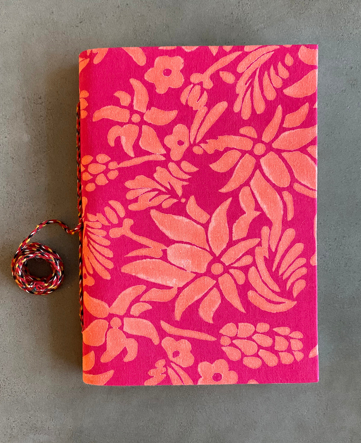 Amisha | Block Print Handmade Paper Medium Journal | Flora Coral ...