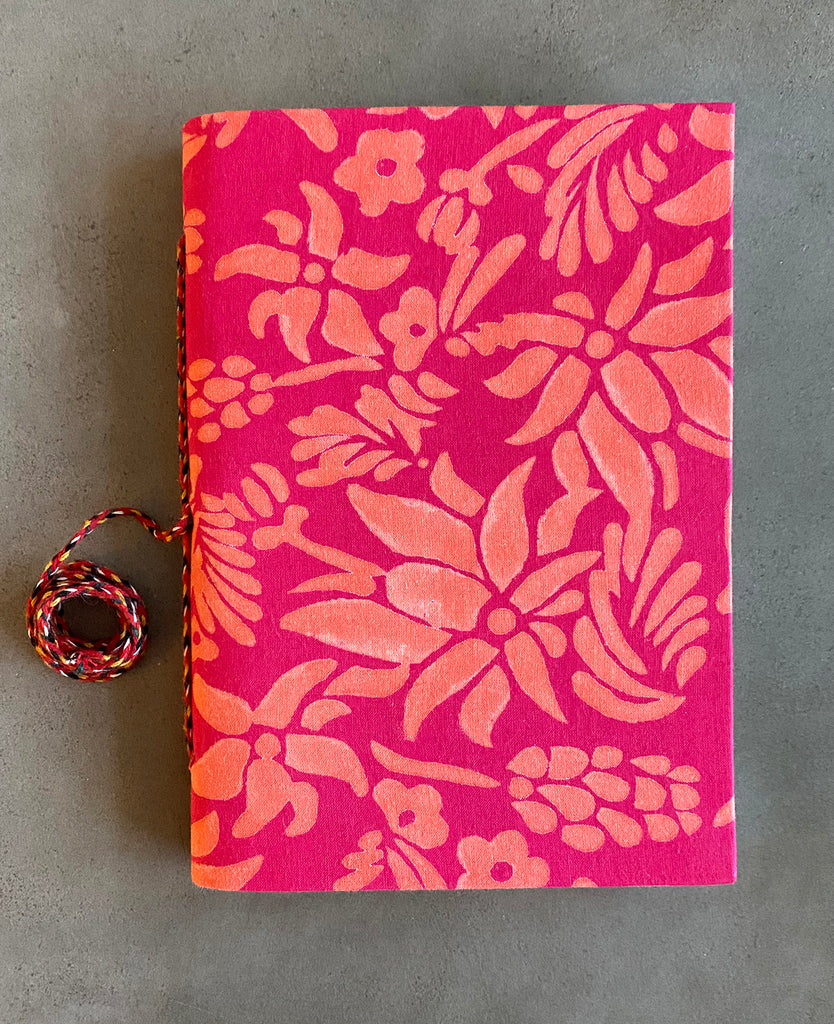 Handmade Paper Medium Journal | Flora Coral