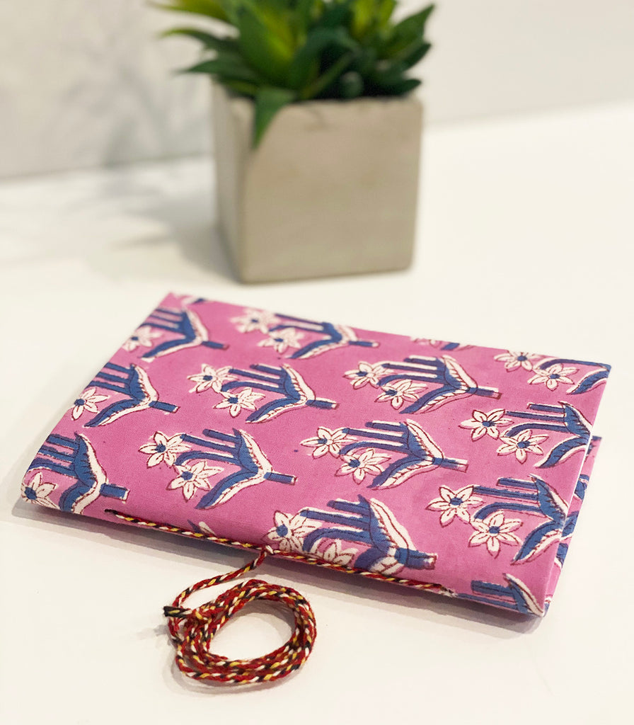 Handmade Paper Small Journal | Pink