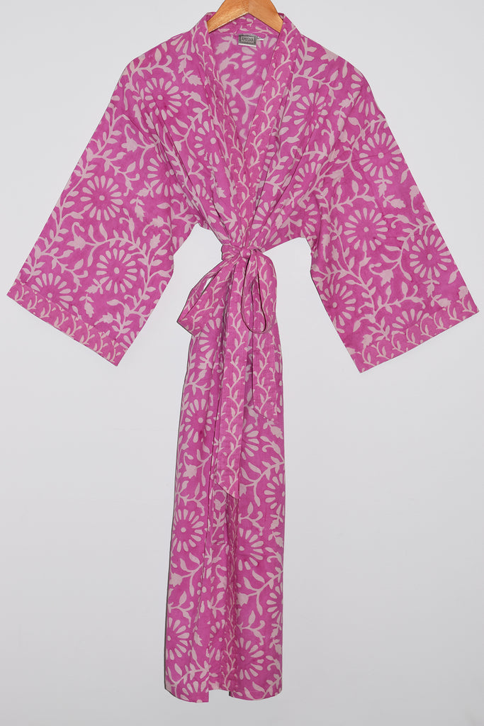 Kerala Long Robe | Blooms Pink