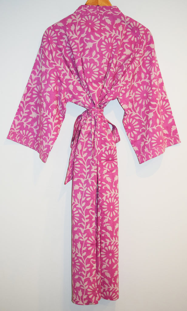 Kerala Long Robe | Blooms Pink