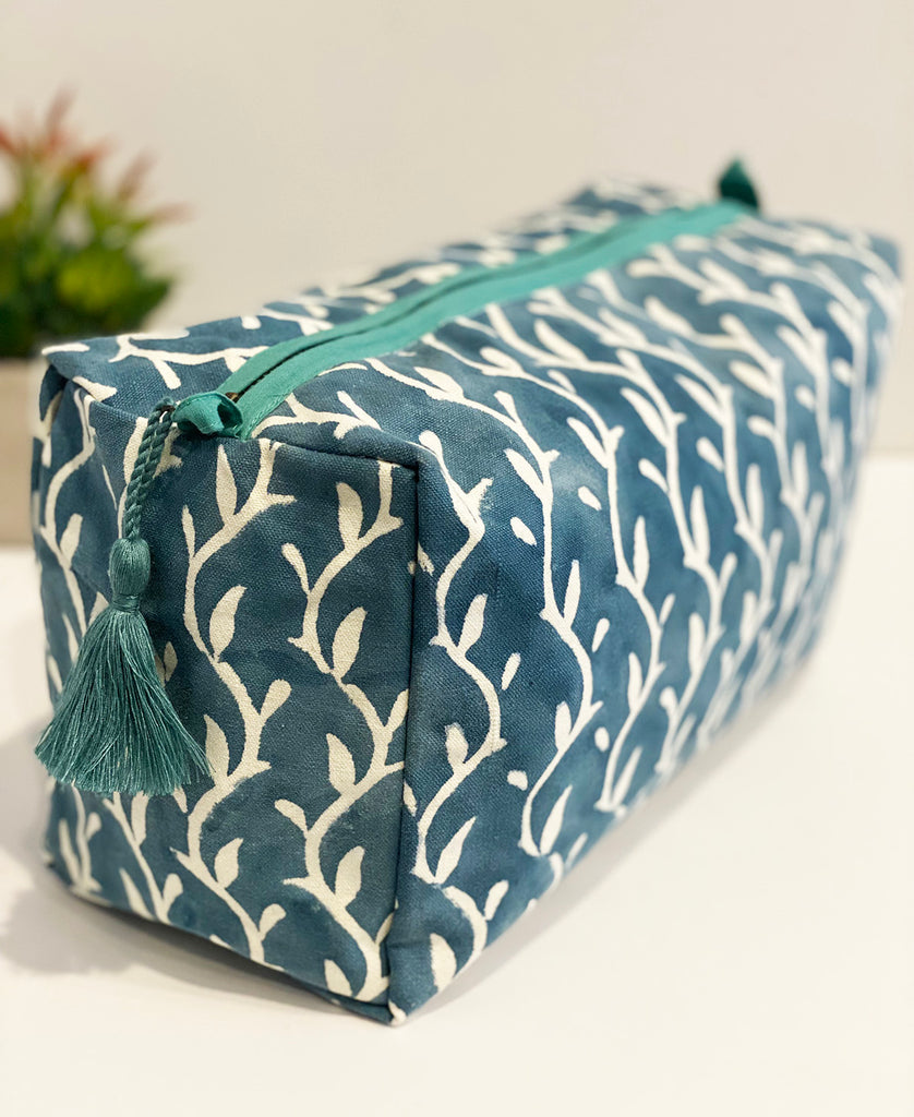 Large Canvas Waterproof Toiletry Bag | Vines Forest