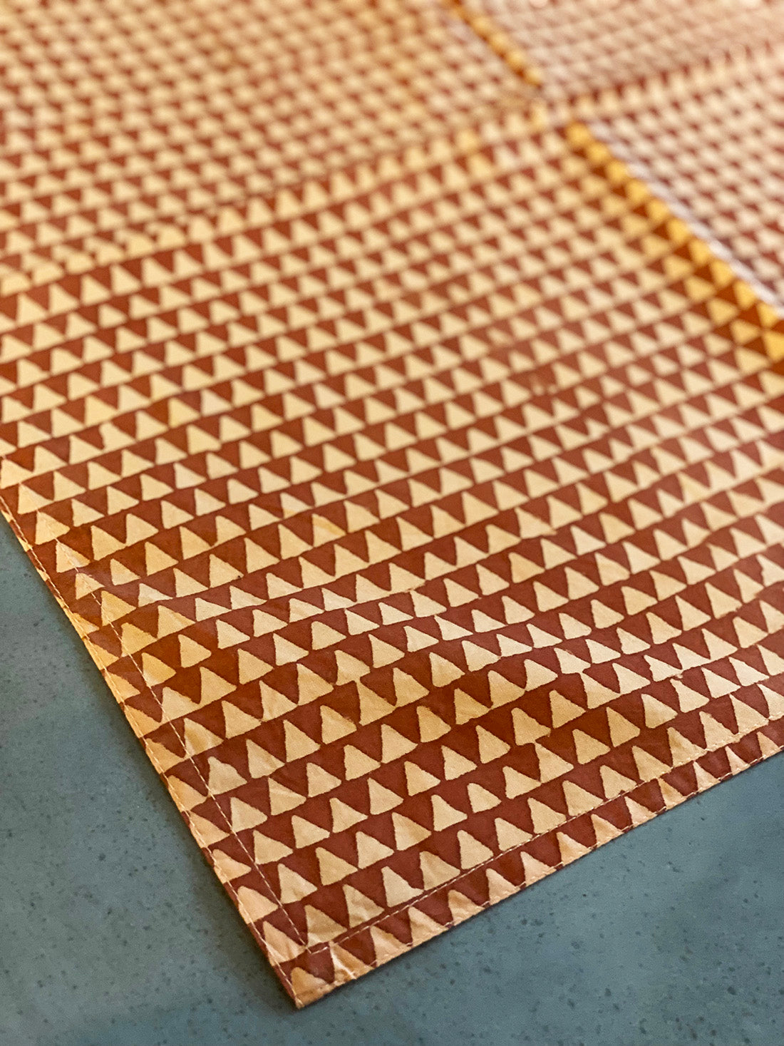 Set of 4 Cotton Napkins | Mixed Prints - Rust