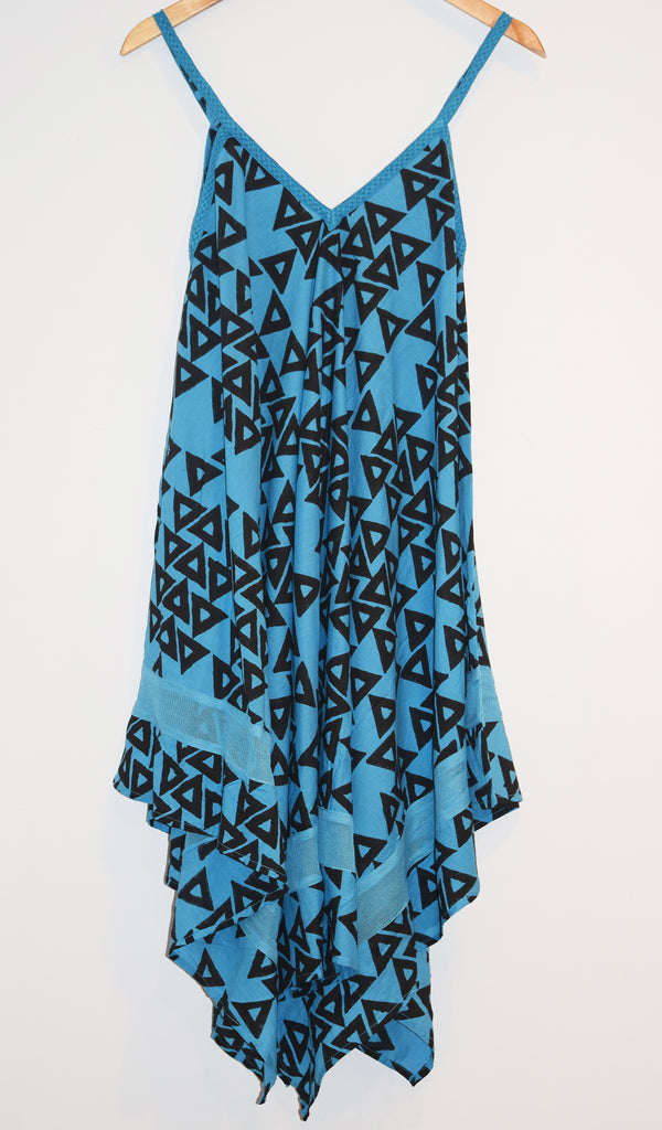 Jodi Dress | Triangles Azure