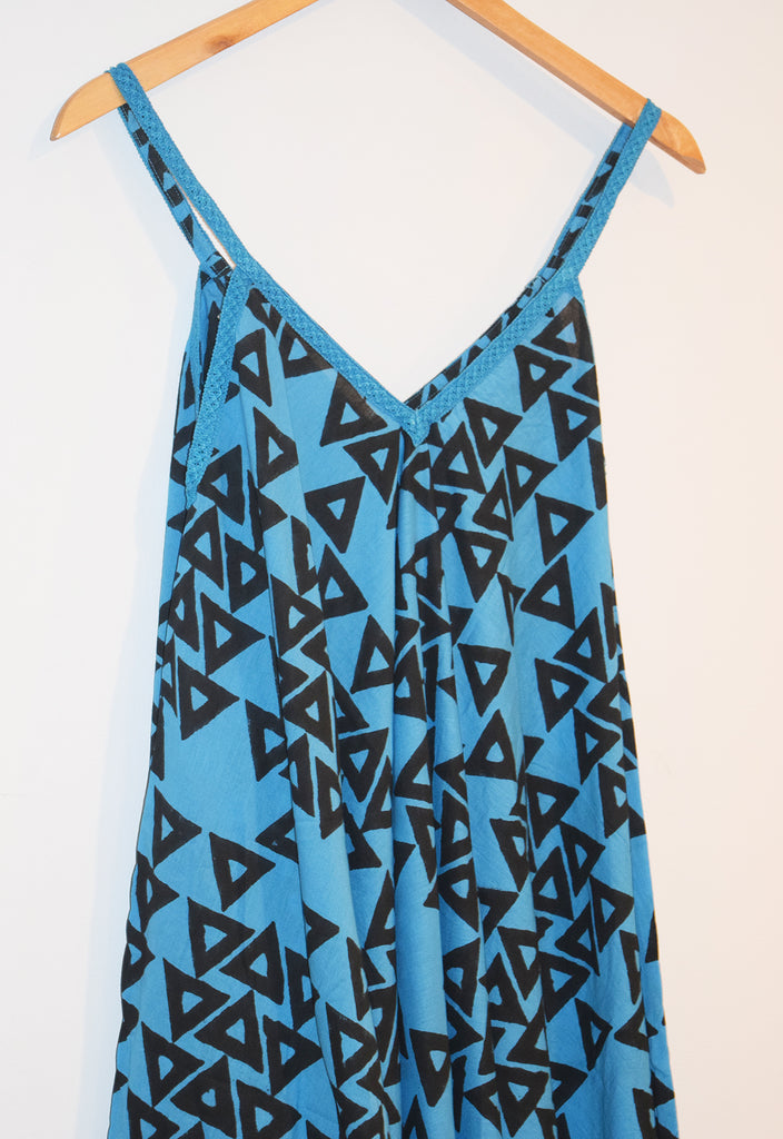 Jodi Dress | Triangles Azure