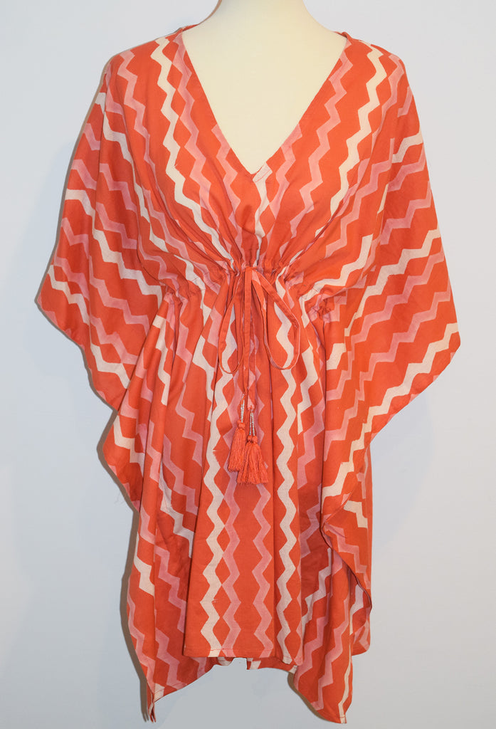 Amisha Short Kaftan | Geri Coral