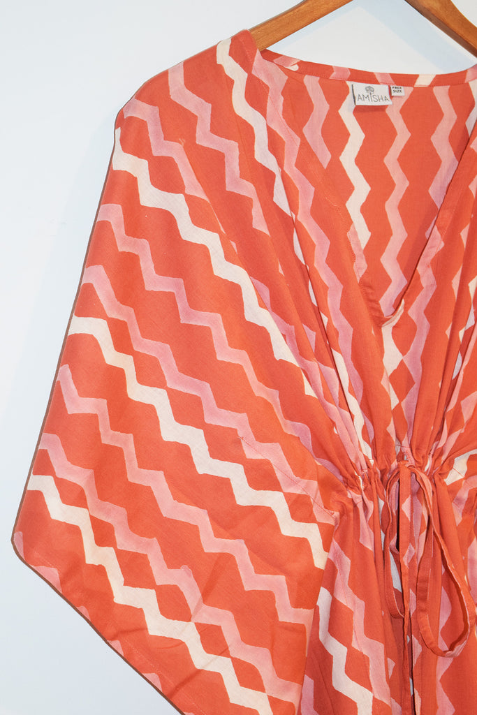 Amisha Short Kaftan | Geri Coral