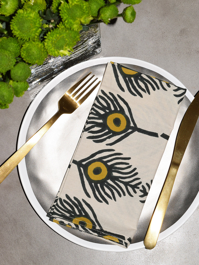 Set of 4 Napkins | Plumes Egret
