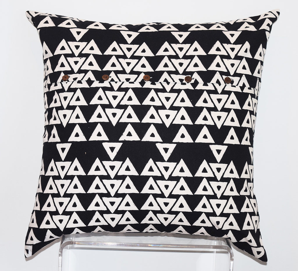Cotton Floor Pillow | Anushka Black + White