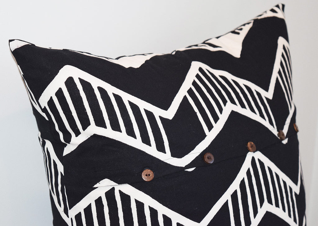 Cotton Floor Pillow | Chari Black
