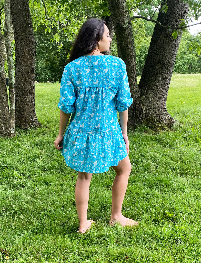 Anya Dress | Paisley Vines Teal