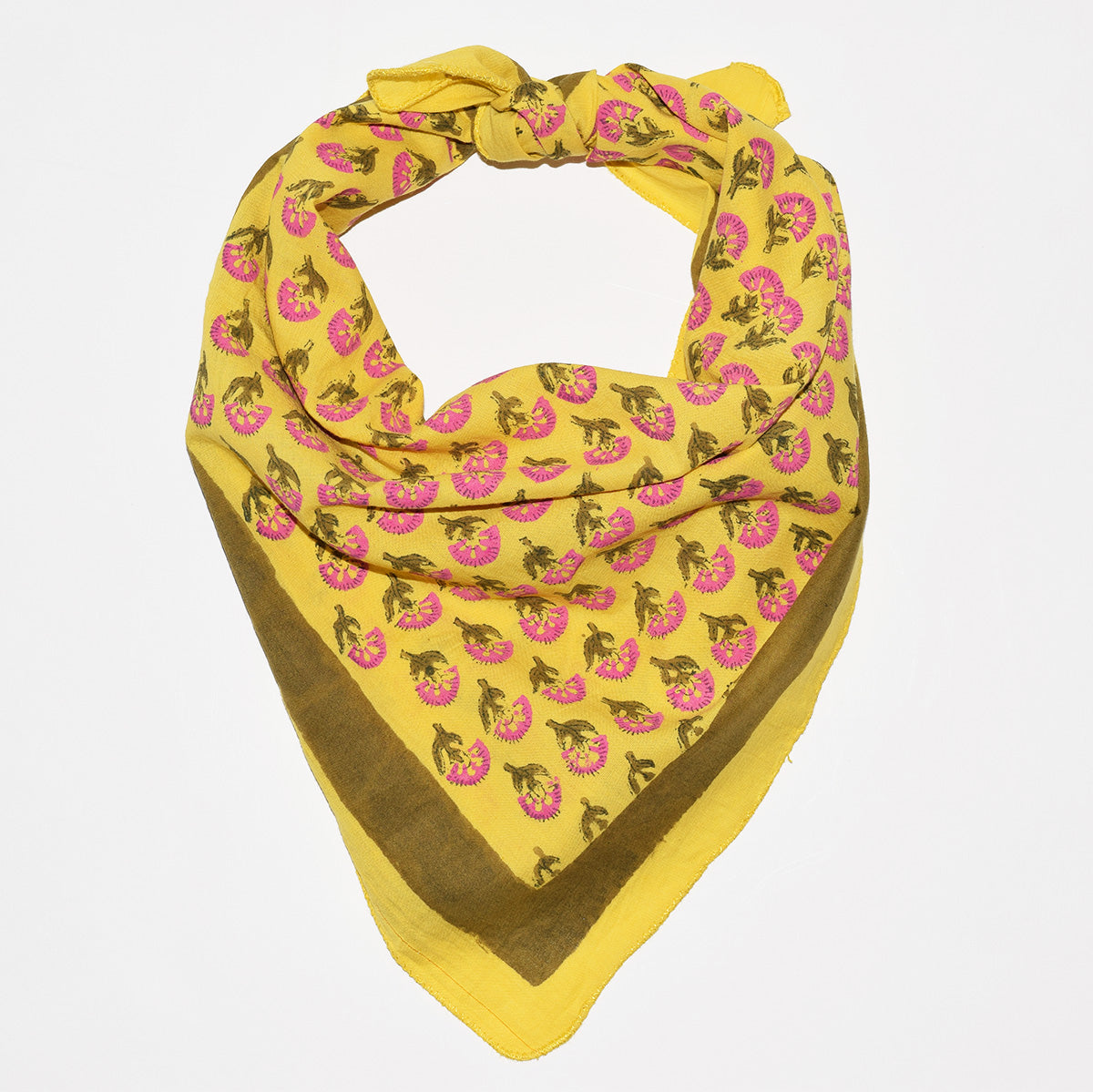 Cotton Bandana | Palace Floral Yellow