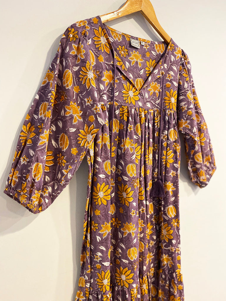 Meadow Dress | Grape Floral