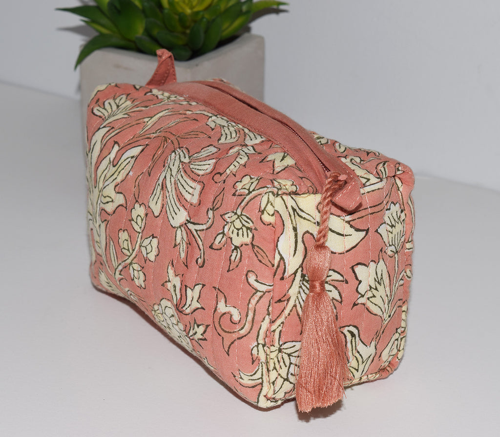 Small Waterproof Toiletry Bag | Garden Blush