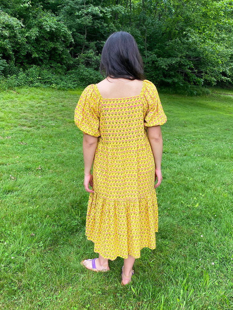 Vineyard Dress | Palace Floral Yellow